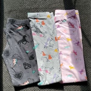 Lot of 3 unicorn leggings
